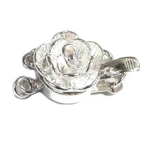 Sterling Silver Romance Rose 2 strand Pearl BOX CLASP 10mm