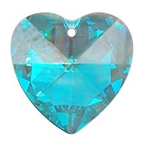 Swarovski Crystal Heart 8781 Pendant Antique Green 28mm