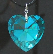 Swarovski Crystal Heart 8781 Pendant Antique Green 28mm