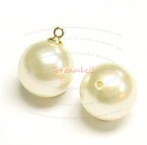 4x Swarovski crystal 5818 Creamrose Light Pearl ROUND half drilled 8mm
