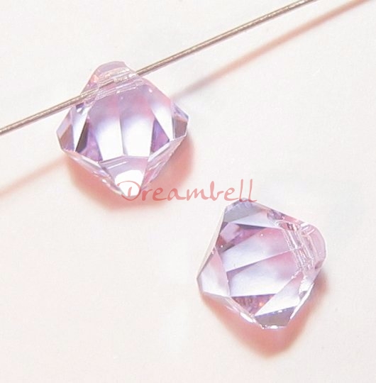 12x Swarovski crystal 6301 Top Drill Bicone Violet 6mm