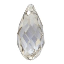 2x Swarovski Crystal Teardrop Briolette 6010 Silver Shade 13mm