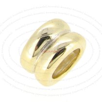 14k Gold Plated 925 Sterling Silver SILVER for European Charm Bracelets ROUND BEAD TUBE