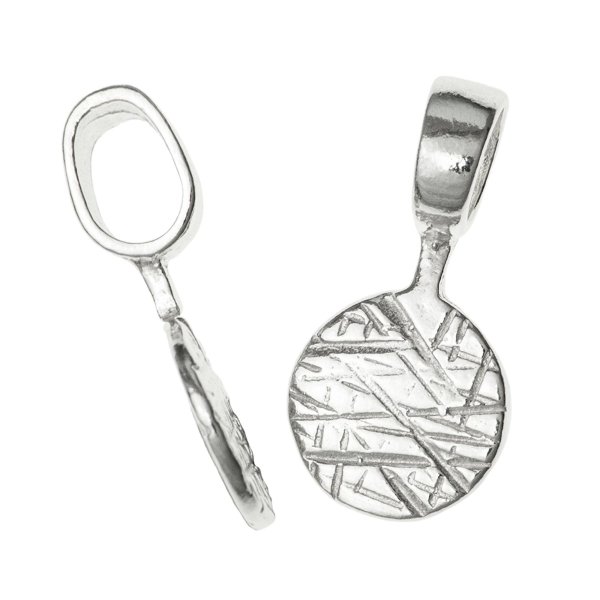 2x Sterling Silver Glue on Dangle drop pendant Bail