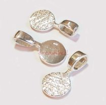 2x Sterling Silver Glue on Dangle drop pendant Bail
