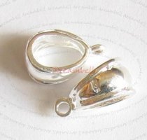 2 x Sterling Silver Bail Slide Pendant Connector 14mm