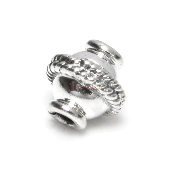 2x Bali Sterling silver Saucer Bead Spcer 8mm