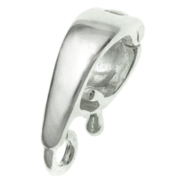1 x BRIGHT STERLING SILVER CHANGEABLE PENDANT CLASP BAIL