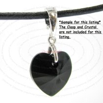 1 x BRIGHT STERLING SILVER CHANGEABLE PENDANT CLASP BAIL