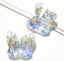 6 Swarovski Elements Crystal 5754 Butterfly Bead 10mm Clear AB