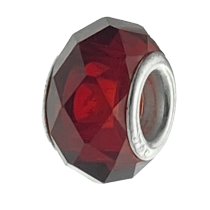 Sterling Silver Faceted Bead for European Charm Bracelets 12.3mm