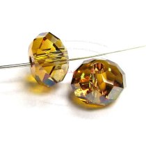 6x Swarovski Crystal Elements 5040 Briolette Bead Rondelle Spacer Copper 6mm