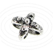10x STERLING SILVER STARDUST CROSS SPACER BEAD 5mm X 4mm Antique Finish
