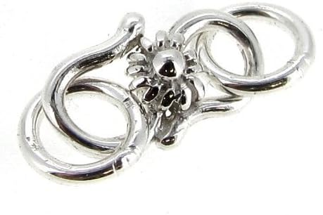 2x Bali Sterling Silver Sunflower S-Hook Clasp - 11mm with Jump Rings (2-Set)