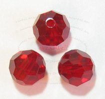 12 x Swarovski Crystal Elements Round Faceted 5000 Siam 6mm