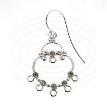 Sterling SILVER CZ Flower Chandelier Earrings Connector