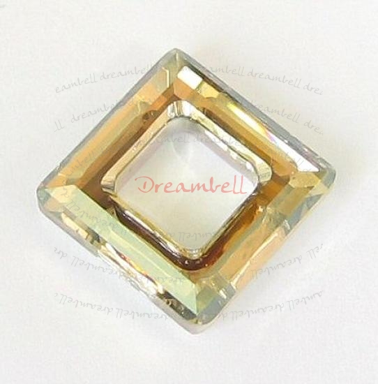 Swarovski Elements 4439 Square Frame Gold. Shad Cal'v'si 14mm