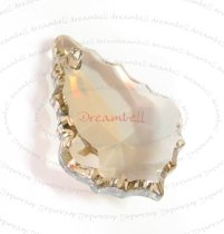 1x Swarovski Elements Crystal 6091 Baroque Pendant Silver Shade 38mm