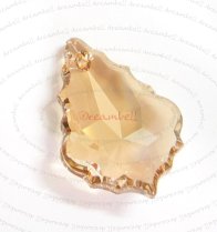 1x Swarovski Elements Crystal 6091 Baroque Pendant Golden Shadow 38mm