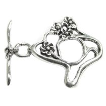 1x Sterling silver Garden Flower Toggle Clasp Bead 27mm