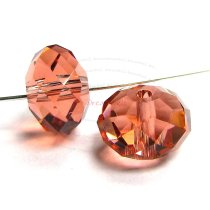 4x Swarovski Crystal Elements 5040 Briolette Bead Rondelle Spacer Padparadscha 8mm