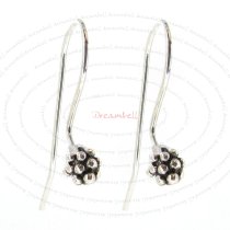 2x Sterling Silver earwires Flower French hook ear wire