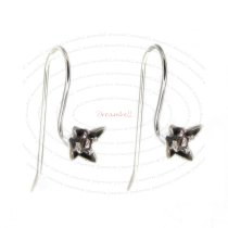 2x BALI Sterling Silver earwires Flower French hook ear wire