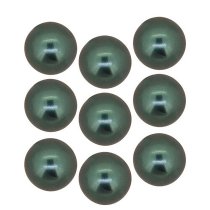 2x Swarovski crystal 5818 Tahitian-Look Pearl ROUND half drilled 12mm