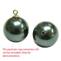 2x Swarovski crystal 5818 Tahitian-Look Pearl ROUND half drilled 12mm
