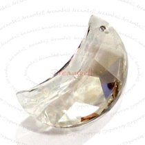 Swarovski Crystal 6722 Silver Shade Moon Pendant 30mm