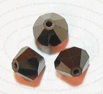 12x Swarovski Elements Crystal 5301 Bicone AB 2x Jet Nut 2x AB