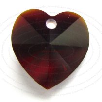 4x Swarovski Elements Crystal Heart Charm Pendant Garnet 10mm 6202
