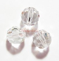 12x Swarovski Crystal Elements Round Faceted 5000 Clear 8mm