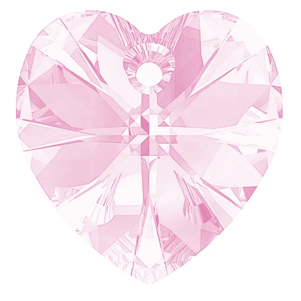 Swarovski Crystal Heart 8781 Pendant Pink Rose AB 28mm