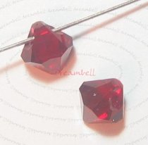 6x Swarovski crystal 6301 Top Drill Bicone Siam RED bead 8mm