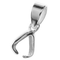 2x BRIGHT STERLING SILVER PENDANT CLASP W/ BAIL