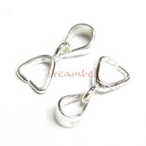 2x BRIGHT STERLING SILVER PENDANT CLASP W/ BAIL
