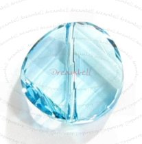 2x Swarovski Elements Crystal 5621 Twist Bead Crystal Aquamarine 14mm