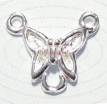 2x Sterling Silver Butterfly Chandelier Pendant Necklace Link Connector Beads