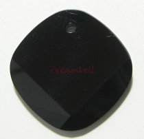 1x Swarovski Elements Crystal 6058 25mm Jet Black Metro Pendant