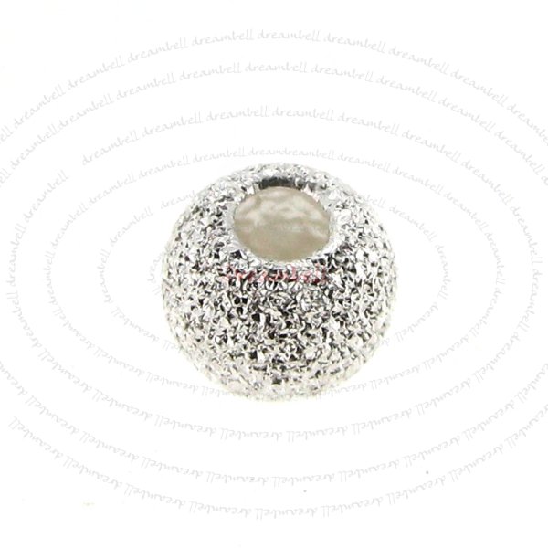 10x Sterling silver Round Stardust Bead Spacer 5mm