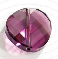 1x Swarovski Elements Crystal 5621 Twist Bead Crystal Amethyst 18mm