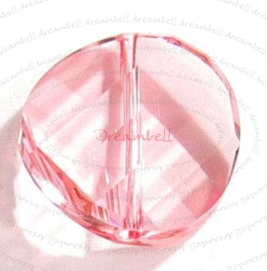 1x Swarovski Elements Crystal 5621 Twist Bead Crystal Light Pink Rose 18mm