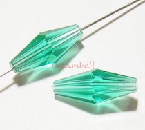 4x Swarovski Crystal Elements Vintage 5205 Light Emerald Bicone 15mm