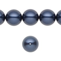 10x Swarovski Crystal Pearls 5810 Round Night Blue 10mm
