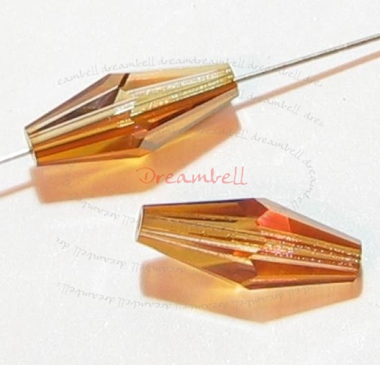 4xswarovski Crystal Elements Vintage 5205 Copper Bicone 15mm