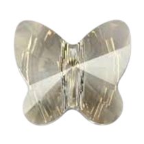 6 Swarovski Elements Crystal 5754 Butterfly Bead 10mm Silver Shade