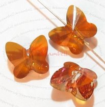 6 Swarovski Elements Crystal 5754 Butterfly Bead 8mm Copper