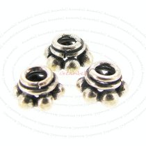 8x STERLING SILVER Daisy Flower Cone Cap 4.8mm