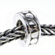 Sterling Silver CIRCLE DOT ROUND Bead for European Charm Bracelets 8mm